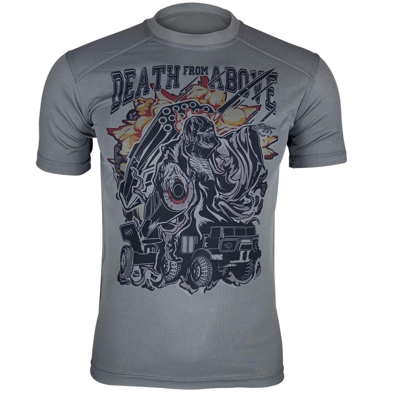 KRAMATAN TACTICAL DESIGN ФУТБОЛКА DEATH FROM ABOVE COOLMAX GREY