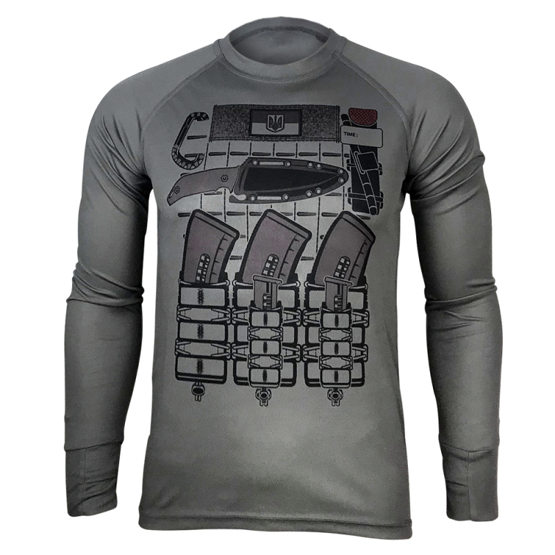 KRAMATAN TACTICAL DESIGN ЛОНГСЛІВ БРОНИК COOLMAX GREY