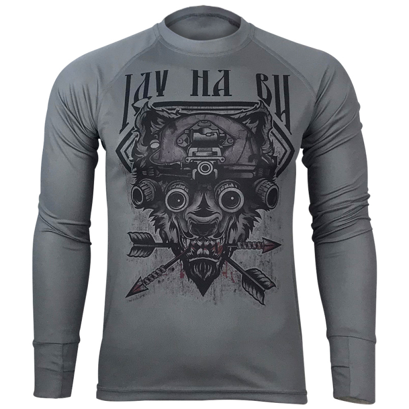 KRAMATAN TACTICAL DESIGN ЛОНГСЛІВ ІДУ НА ВИ COOLMAX GREY