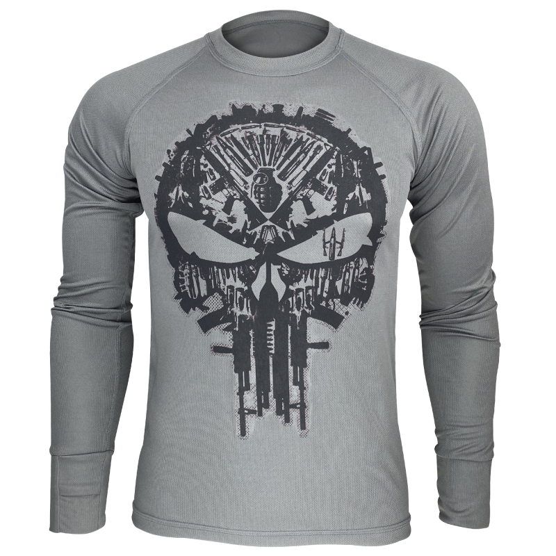 KRAMATAN TACTICAL DESIGN ЛОНГСЛІВ THE PUNISHER COOLMAX GREY