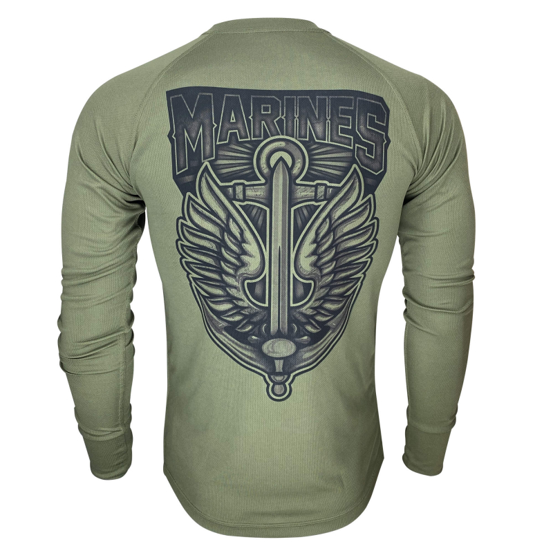 KRAMATAN TACTICAL DESIGN ЛОНГСЛИВ MARINES COOLMAX OLIVE