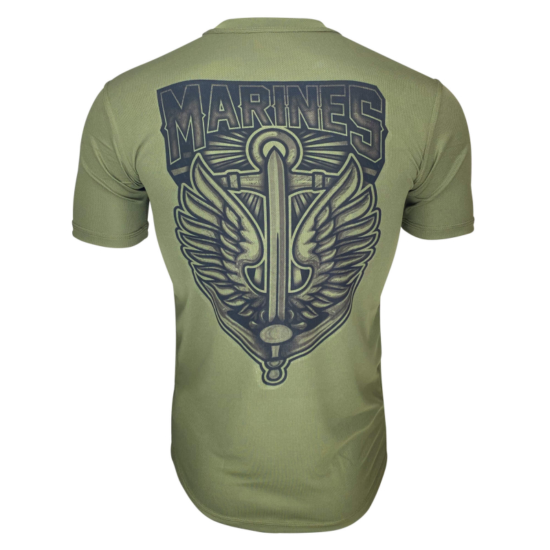 KRAMATAN TACTICAL DESIGN ФУТБОЛКА MARINES COOLMAX OLIVE