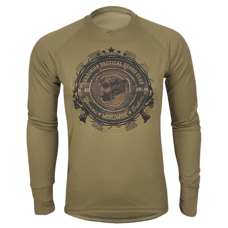 KRAMATAN TACTICAL DESIGN ЛОНГСЛІВ UKRAINIAN TACTICAL BEARD CLUB COOLMAX COYOTE