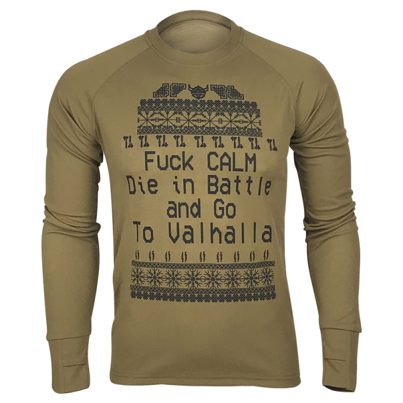 KRAMATAN TACTICAL DESIGN ЛОНГСЛІВ FUCK CALM COOLMAX COYOTE