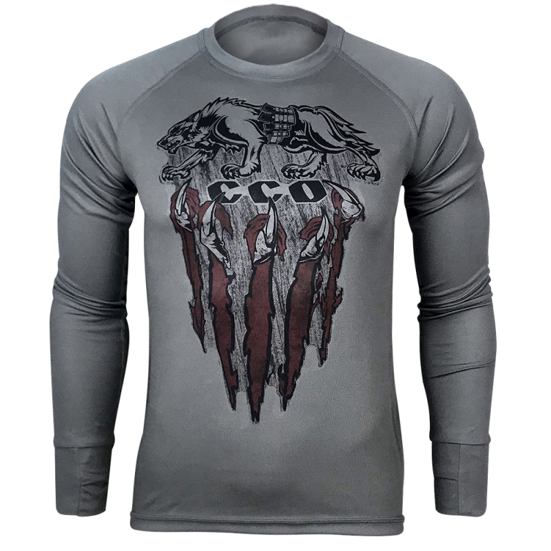 KRAMATAN TACTICAL DESIGN ЛОНГСЛІВ ССО ВОВКУЛАКА COOLMAX GREY