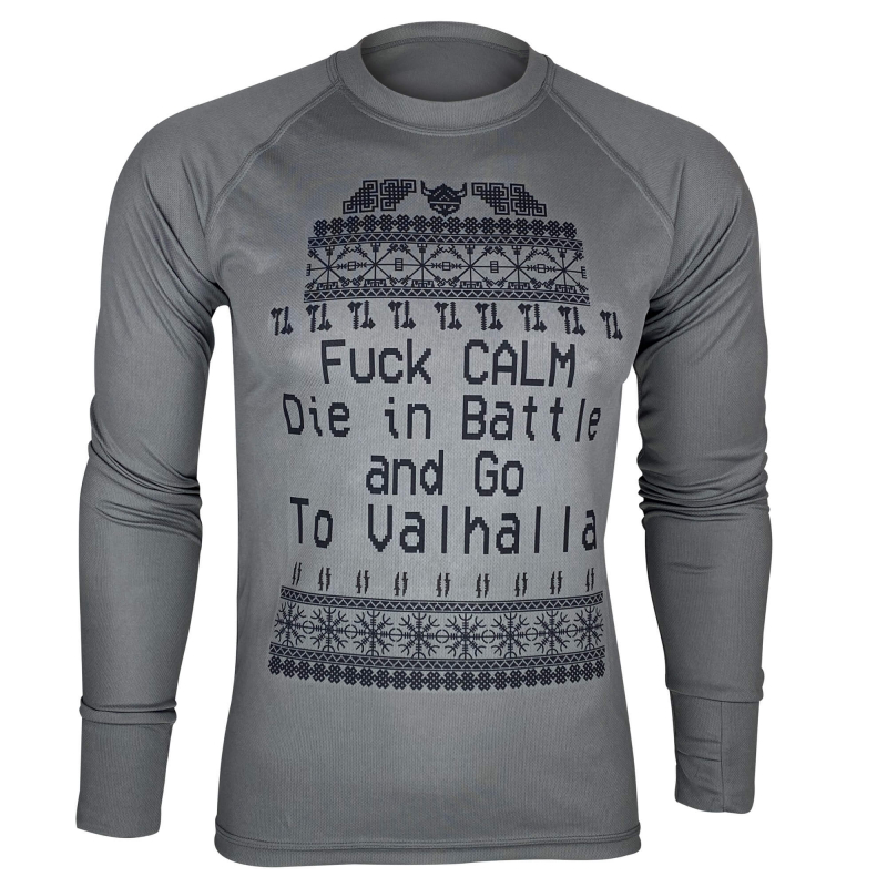 KRAMATAN TACTICAL DESIGN ЛОНГСЛІВ FUCK CALM COOLMAX GREY