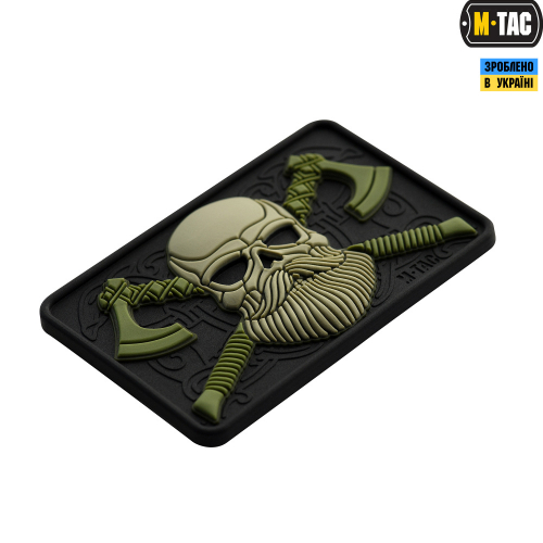 M-TAC НАШИВКА BEARDED SKULL 3D PVC BLACK/OLIVE