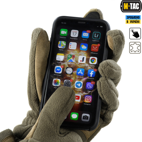 M-TAC РУКАВИЦІ WINTER TACTICAL WINDBLOCK 380 OLIVE
