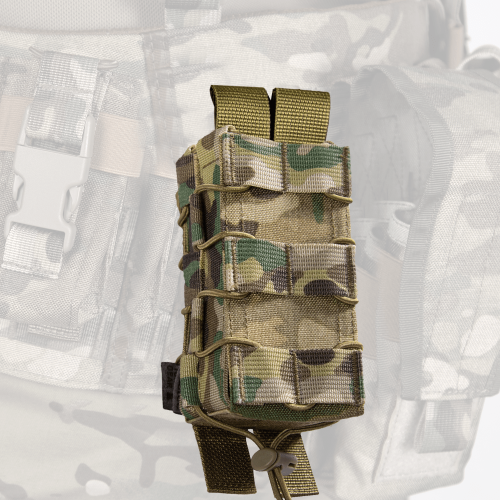 CAMO-TEC ПОДСУМОК ПОД 2 МАГАЗИНА AK-AR FASTMAG LT MULTICAM 8536