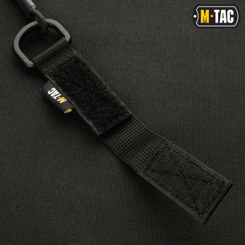 M-TAC ШНУР СТРАХОВОЧНЫЙ MEDIUM КОМБИНИРОВАНЫЙ С D-КОЛЬЦОМ ЧЕРНЫЙ