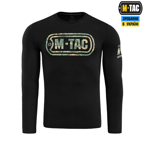 M-TAC ФУТБОЛКА LOGO ДЛИННЫЙ РУКАВ BLACK