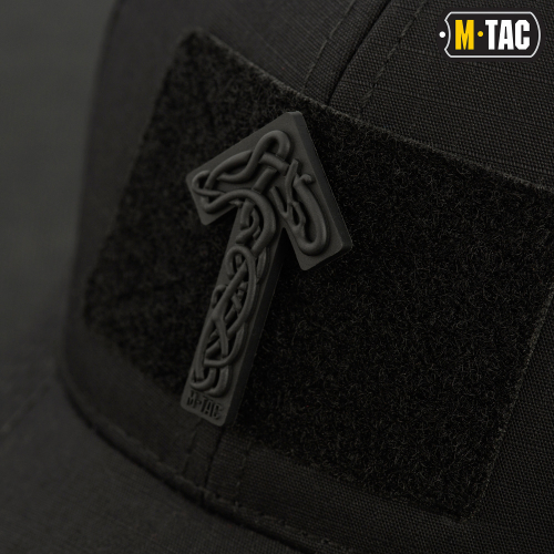M-TAC НАШИВКА РУНА ТИВАЗ 3D ПВХ ЧЕРНАЯ