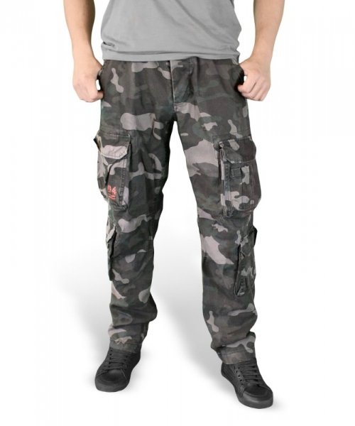 SURPLUS БРЮКИ AIRBORNE TROUSERS SLIMMY BLACK CAMO 05-3603-42