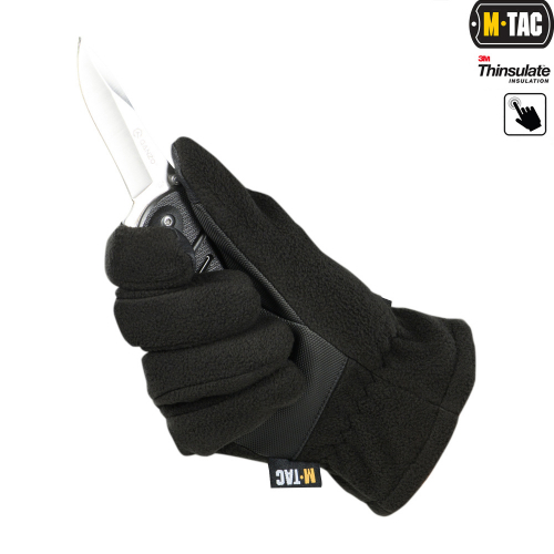 M-TAC ПЕРЧАТКИ FLEECE THINSULATE BLACK