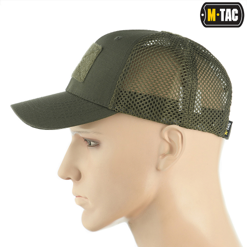 M-TAC БЕЙСБОЛКА З ЛИПУЧКОЮ ТА СІТКОЮ FLEX РІП-СТОП ARMY OLIVE