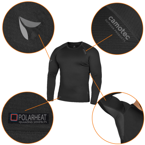 CAMO-TEC ТЕРМОБЕЛЬЕ POLARHEAT QUADRO STRETCH BLACK 6615