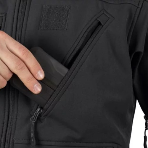 MIL-TEC КУРТКА ДЕМИСЕЗОННАЯ SOFTSHELL JACKET SCU BLACK 10864002