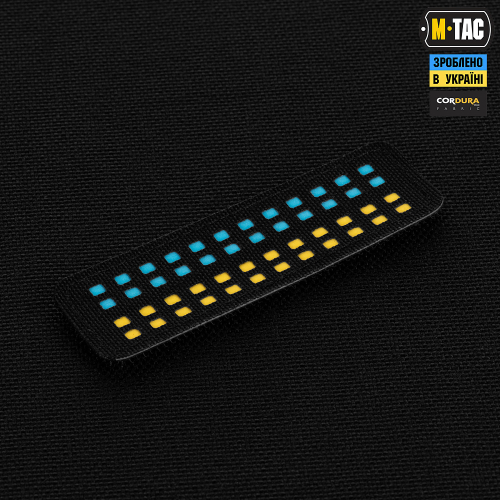 M-TAC НАШИВКА ФЛАГ УКРАИНЫ 25Х80 LASER CUT BLACK/YELLOW/BLUE/GID