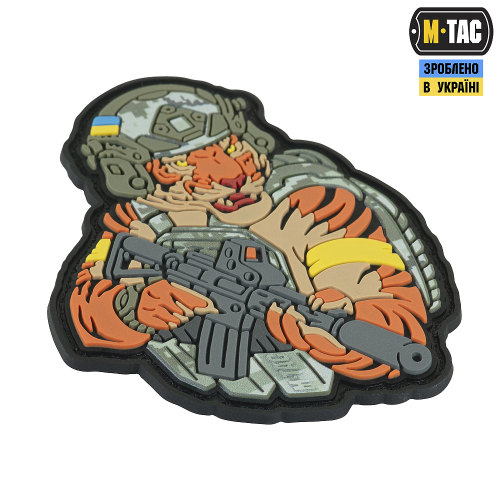 M-TAC НАШИВКА ТИГР ЖОВТИЙ СКОТЧ PVC MM14