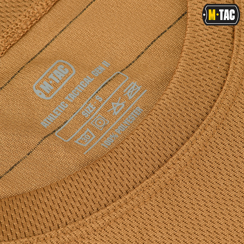 M-TAC ФУТБОЛКА ПОТОВІДВІДНА ATHLETIC TACTICAL GEN.2 COYOTE BROWN