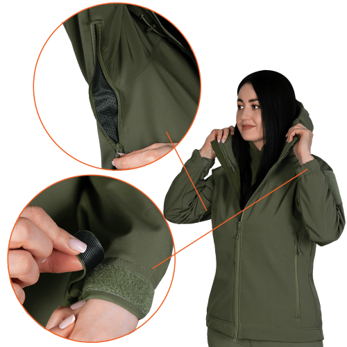 CAMO-TEC КУРТКА ЖІНОЧА SOFTSHELL STALKER OLIVE 7441