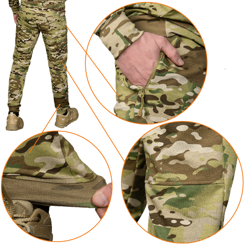 CAMO-TEC КОСТЮМ СПОРТИВНИЙ BASIC ZIP MULTICAM 7982