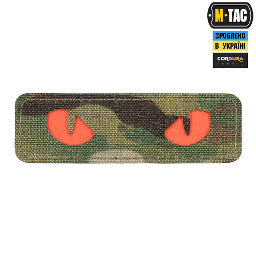 M-TAC НАШИВКА CAT EYES LASER CUT MULTICAM/RED/GID