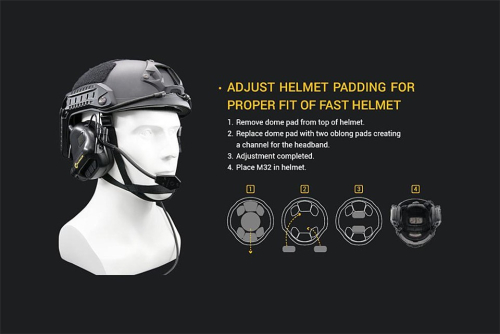 EARMOR ТАКТИЧНІ НАВУШНИКИ OPSMEN M32H FG OLIVE HS2067