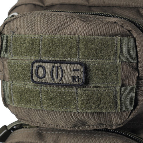M-TAC НАШИВКА ГРУППА КРОВИ O(I) RH- ОЛИВА