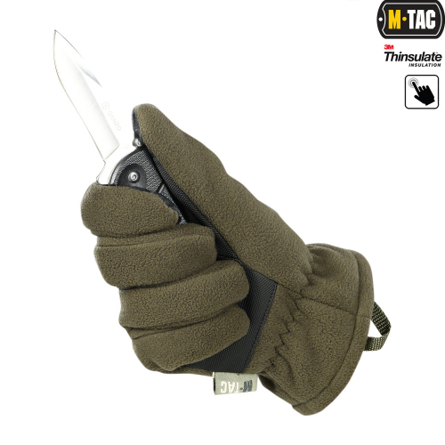 M-TAC ПЕРЧАТКИ FLEECE THINSULATE OLIVE