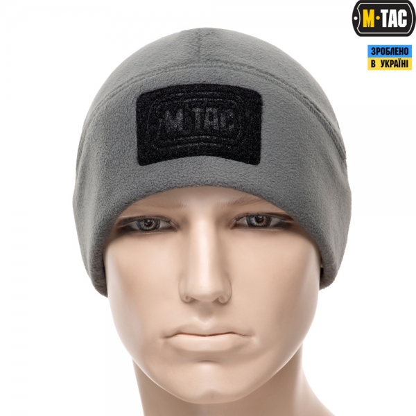 M-TAC ШАПКА WATCH CAP ФЛИС/СЕТКА С ЛОГОТИПОМ WINDBLOCK 380 GREY