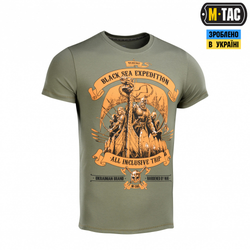 M-TAC ФУТБОЛКА BLACK SEA EXPEDITION LIGHT OLIVE