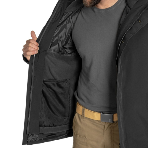 MIL-TEC ПАРКА ВЛАГОЗАЩИТНАЯ STURM WET WEATHER JACKET WITH FLEECE LINER GEN.II BLACK 10616002