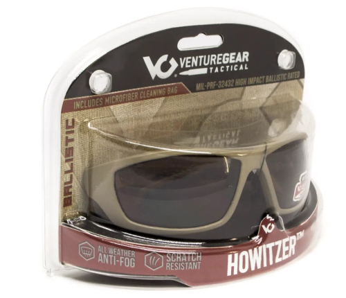 VENTURE GEAR TACTICAL ОКУЛЯРИ ЗАХИСНІ HOWITZER BLACK ANTI-FOG VG-HOWIBK-FGR1