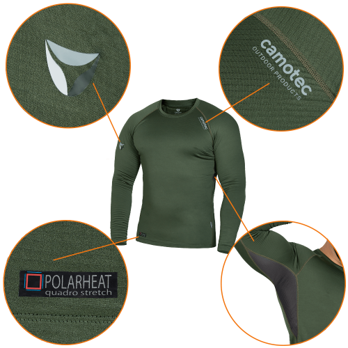 CAMO-TEC ТЕРМОБЕЛЬЕ POLARHEAT QUADRO STRETCH GREEN 6624