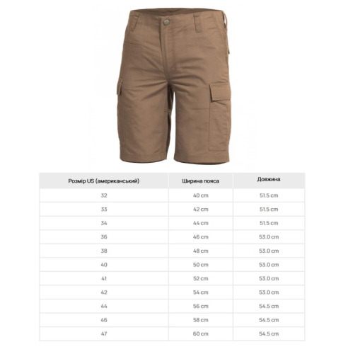 PENTAGON ШОРТЫ ТАКТИЧЕСКИЕ BDU 2.0 COYOTE K05011-03-38