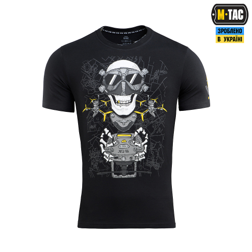 M-TAC ФУТБОЛКА DROHNENFÜHRER BLACK