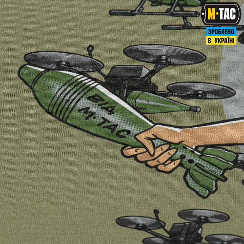 M-TAC ФУТБОЛКА DEATH FROM ABOVE LIGHT OLIVE