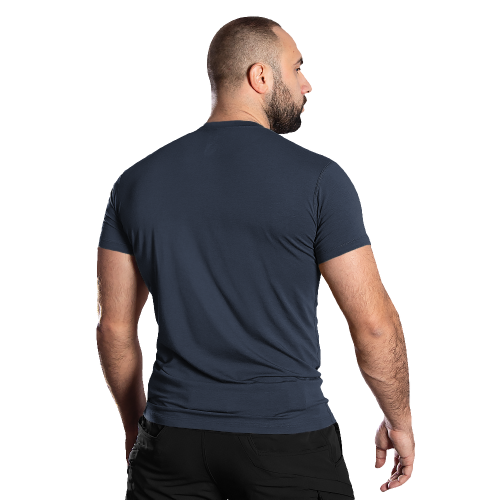 CAMO-TEC MODAL ФУТБОЛКА С ПРИНТОМ ЗОЛОТОЙ ТРЕЗУБЕЦ DARK NAVY BLUE 8877