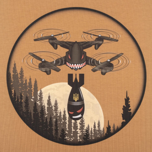 P1G-TAC ФУТБОЛКА С ПРИНТОМ ДРОН COYOTE BROWN UA281-29891-CB-DRN 