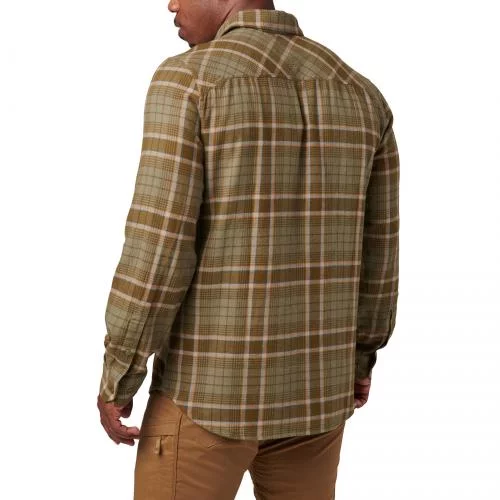 5.11 РУБАШКА SILVERWOOD FLANNEL PLAID LONG SLEEVE SHIRT TANK GREEN PLAID 72173-607