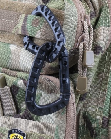 MIL-TEC КАРАБІН ABS PLASTIC CARABINER 2PCS BLACK 15921002