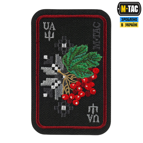 M-TAC НАШИВКА ОРНАМЕНТ КАЛИНА (ВЫШИВКА) BLACK/RED
