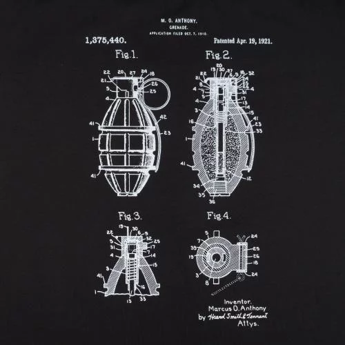 P1G-TAC ФУТБОЛКА З ПРИНТОМ GRENADE COMBAT BLACK UA281-29891-BK-GN