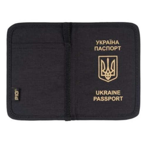 P1G-TAC ОБЛОЖКА ДЛЯ ПАСПОРТА BLACK UA281-70025-R-BK