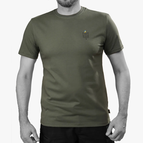 UATAC ФУТБОЛКА З ПРИНТОМ ТРИЗУБ DARK OLIVE 53201134