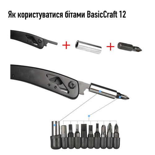 UAD МУЛЬТИТУЛ BASICCRAFT 12 ІНСТРУМЕНТІВ BLACK UAD-08