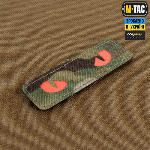 M-TAC НАШИВКА CAT EYES LASER CUT MULTICAM/RED/GID