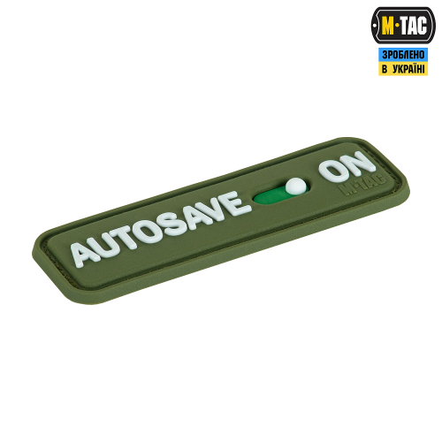 M-TAC НАШИВКА AUTOSAVE PVC OLIVE