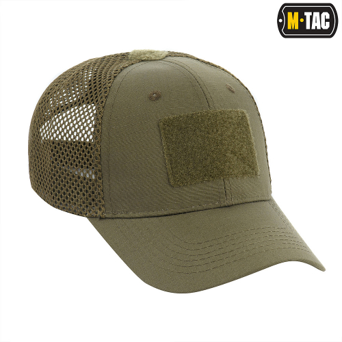 M-TAC БЕЙСБОЛКА З ЛИПУЧКОЮ ТА СІТКОЮ FLEX РІП-СТОП DARK OLIVE